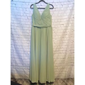 Kennedy Blue "Gabby" Bridesmaid Dress Size 14 Sage Green